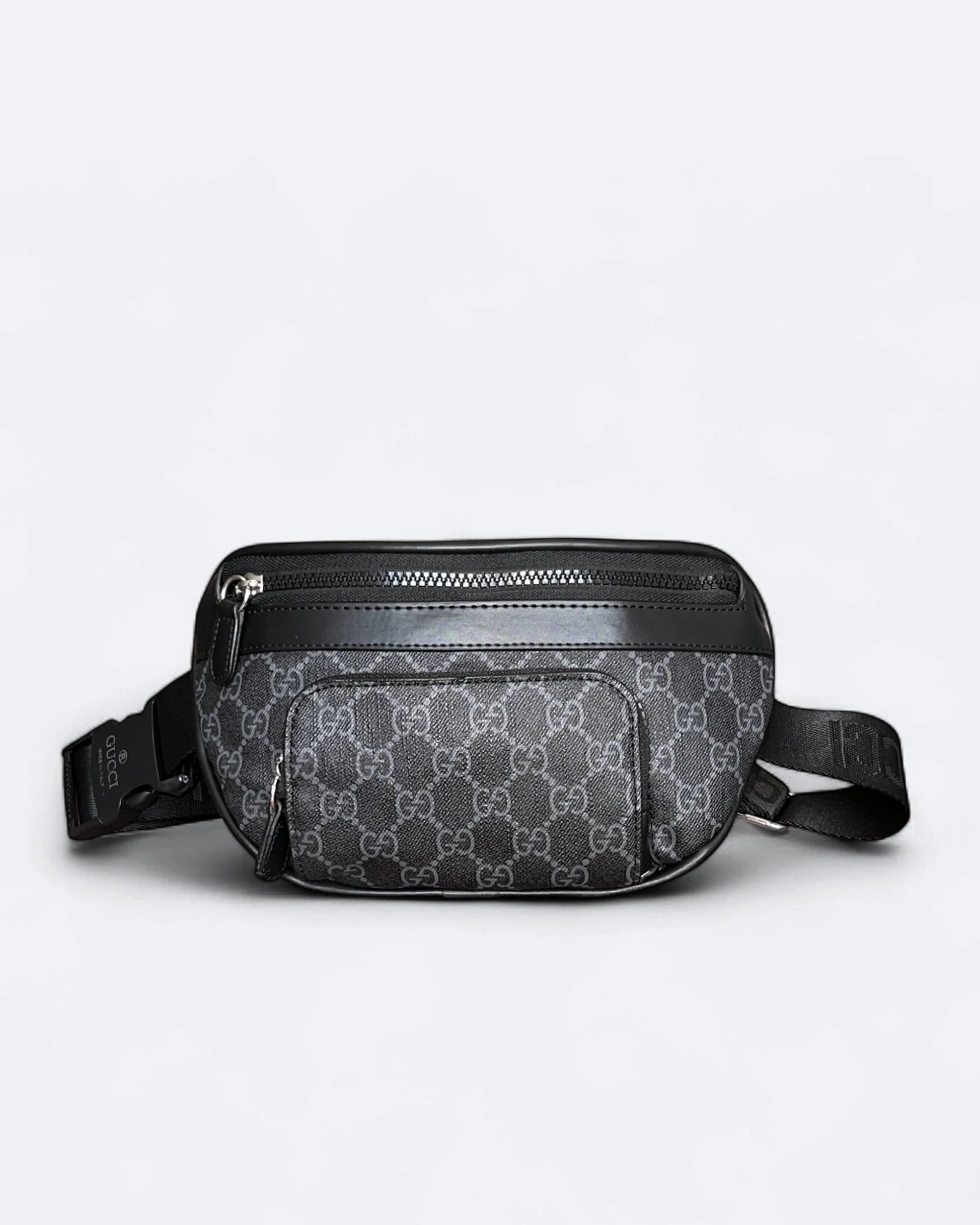 Gucci – plátěná crossbody taška GG – černá