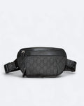 Gucci - Reliéfní crossbody kabelka GG Canvas - černá
