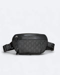 Gucci - Reliéfní crossbody kabelka GG Canvas - černá