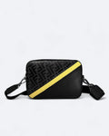 Fendi - Messenger taška se žlutým pruhem - Černá