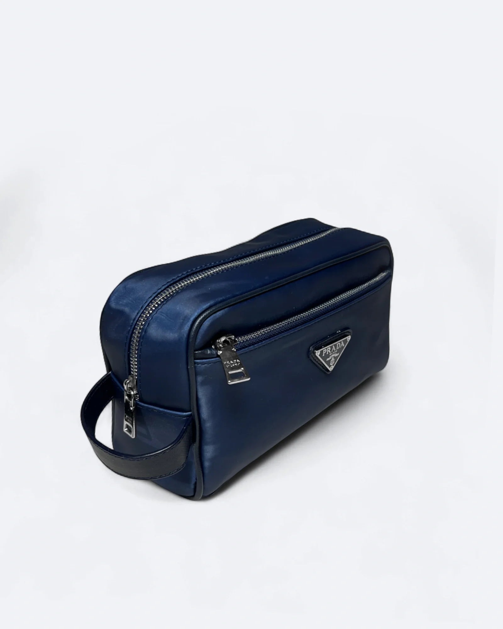 Prada – Pouzdrová kabelka s logem – modrá