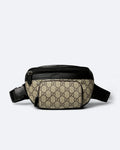 GC - Plátěná crossbody taška GG – béžová/černá
