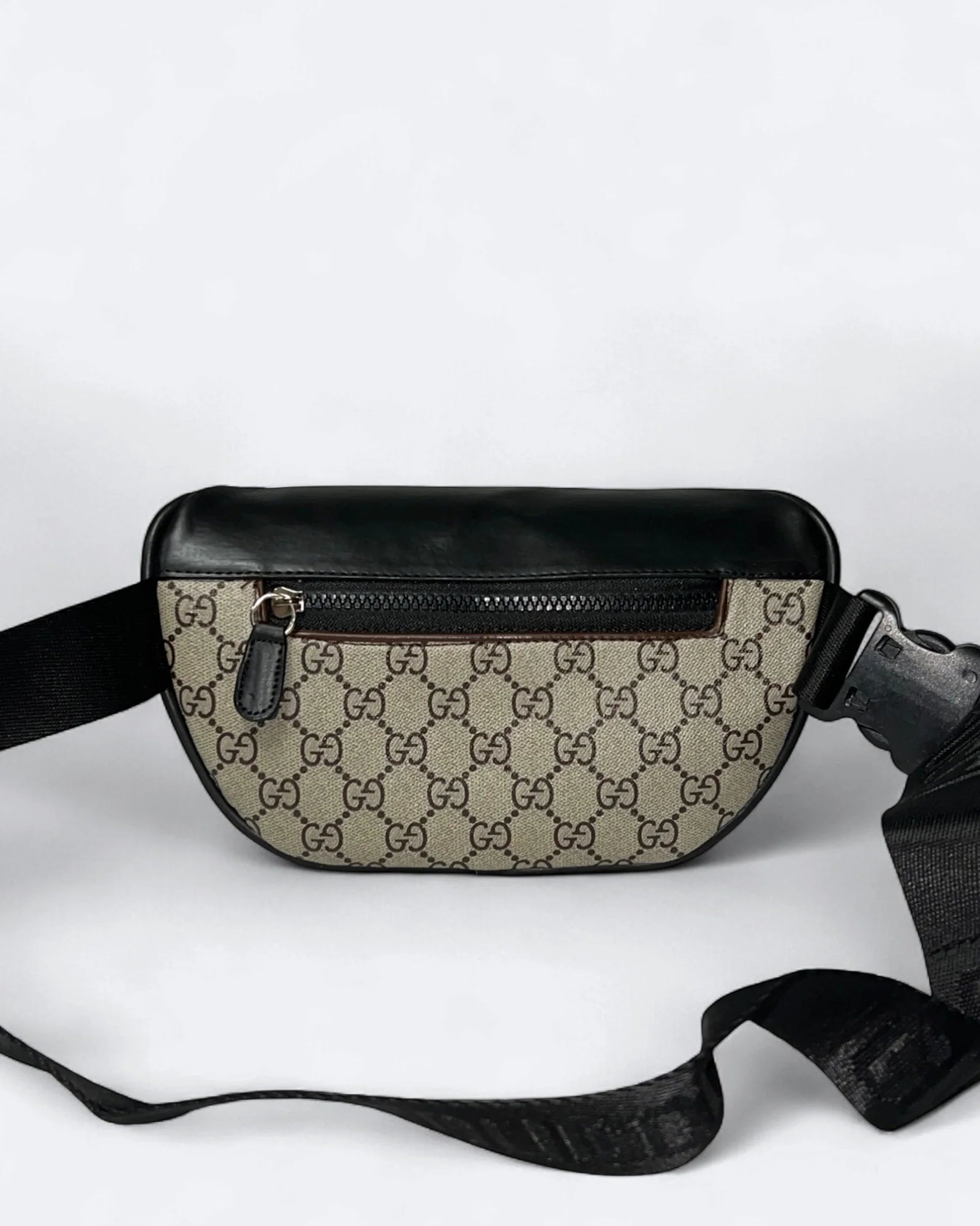 GC - Plátěná crossbody taška GG – béžová/černá