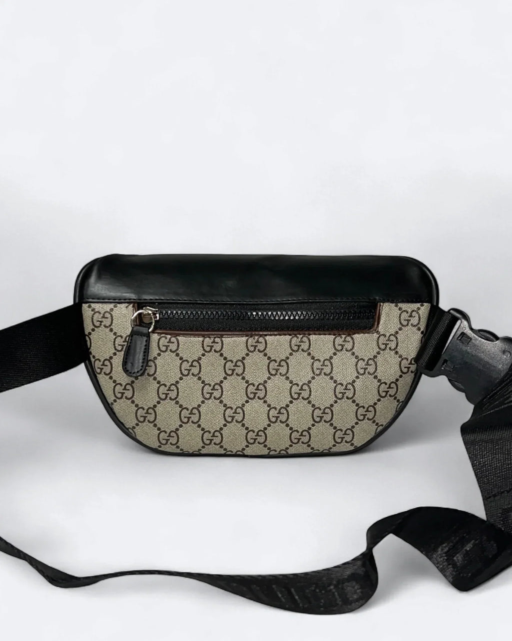 GC - Plátěná crossbody taška GG – béžová/černá