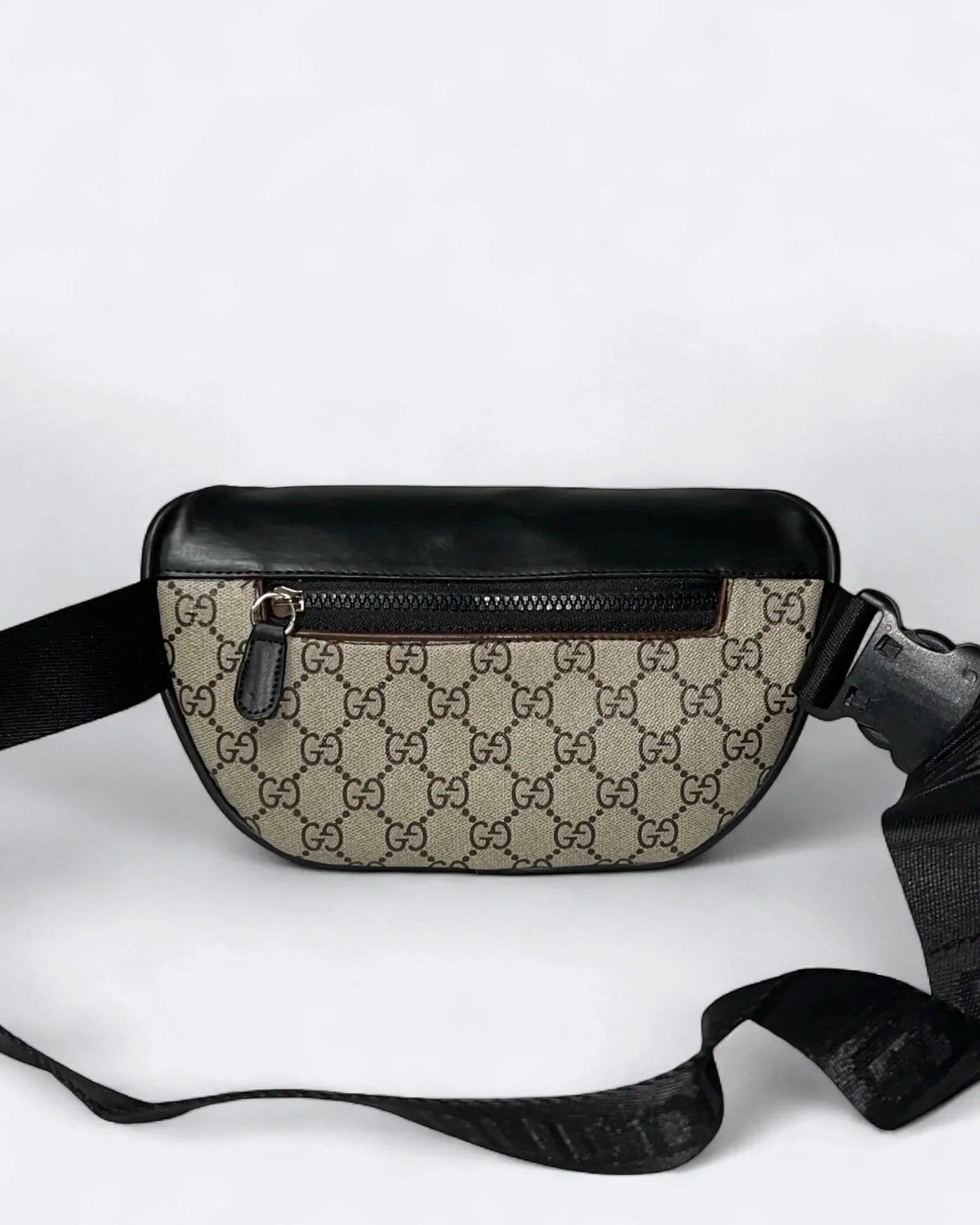 GC - Plátěná crossbody taška GG – béžová/černá