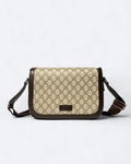 GC – Messenger bag GG Canvas – béžová/hnědá