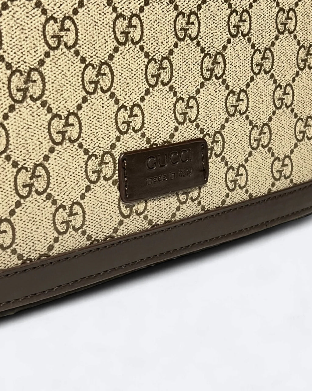 GC – Messenger bag GG Canvas – béžová/hnědá