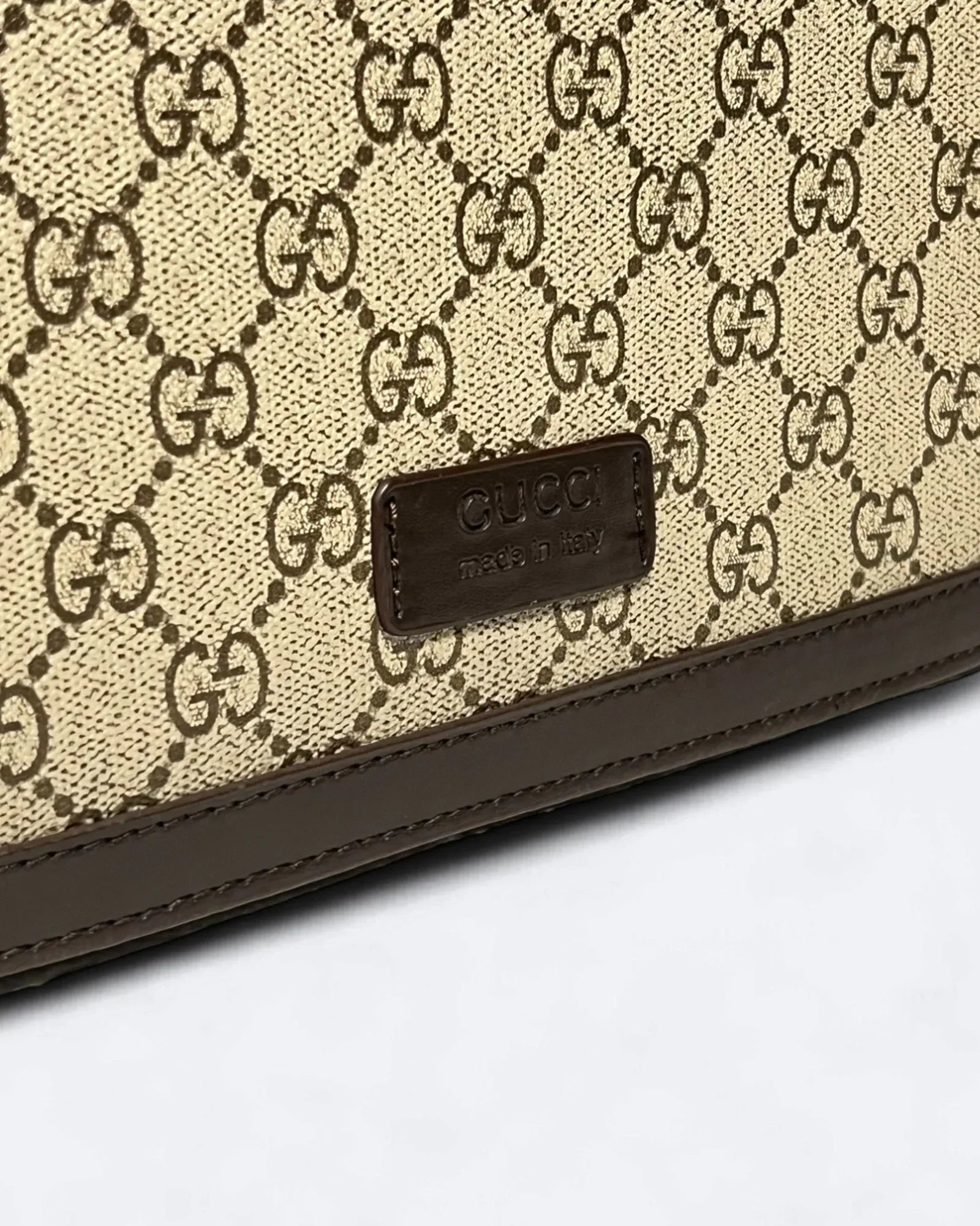 GC – Messenger bag GG Canvas – béžová/hnědá