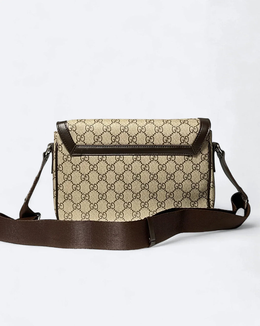 GC – Messenger bag GG Canvas – béžová/hnědá