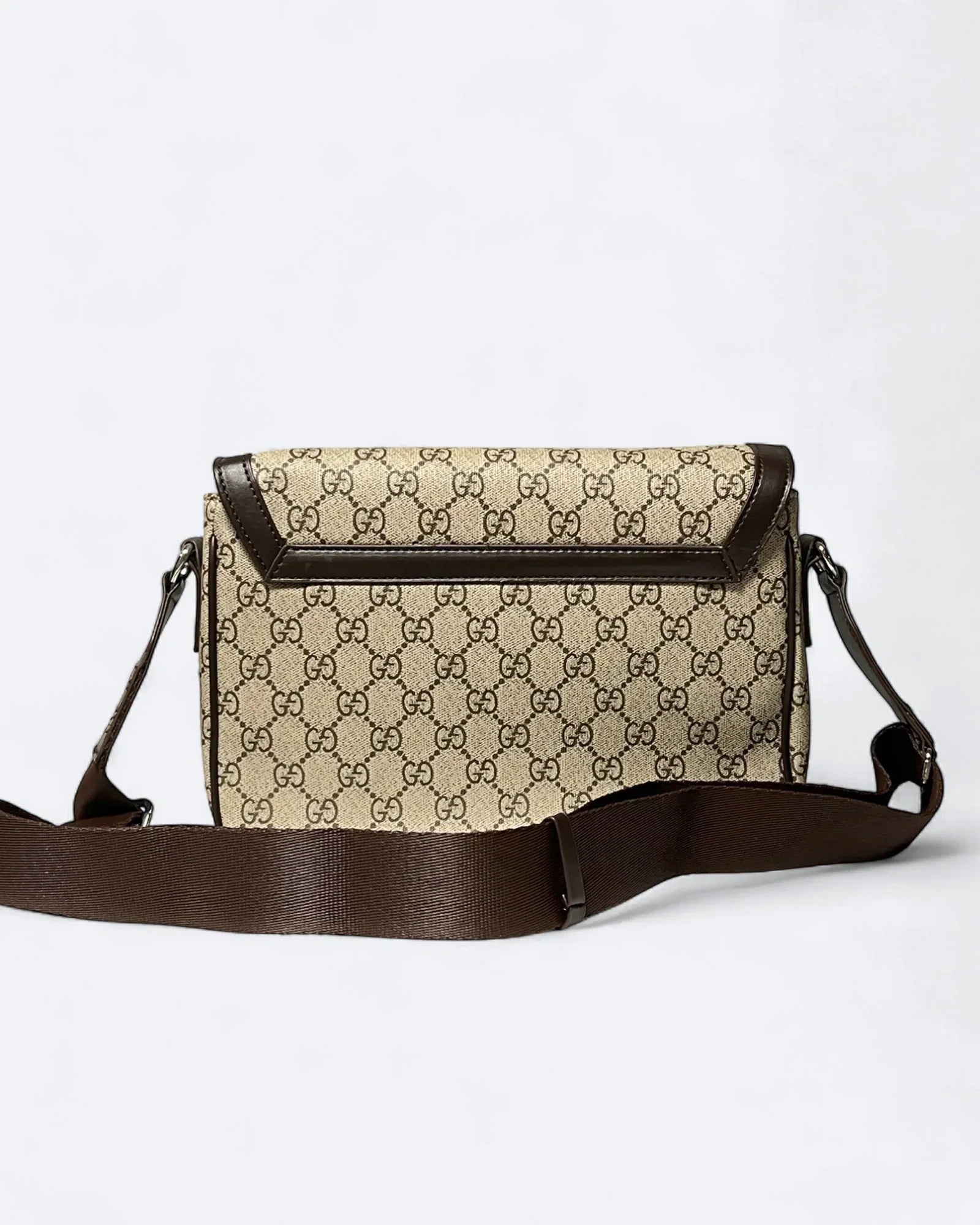 GC – Messenger bag GG Canvas – béžová/hnědá