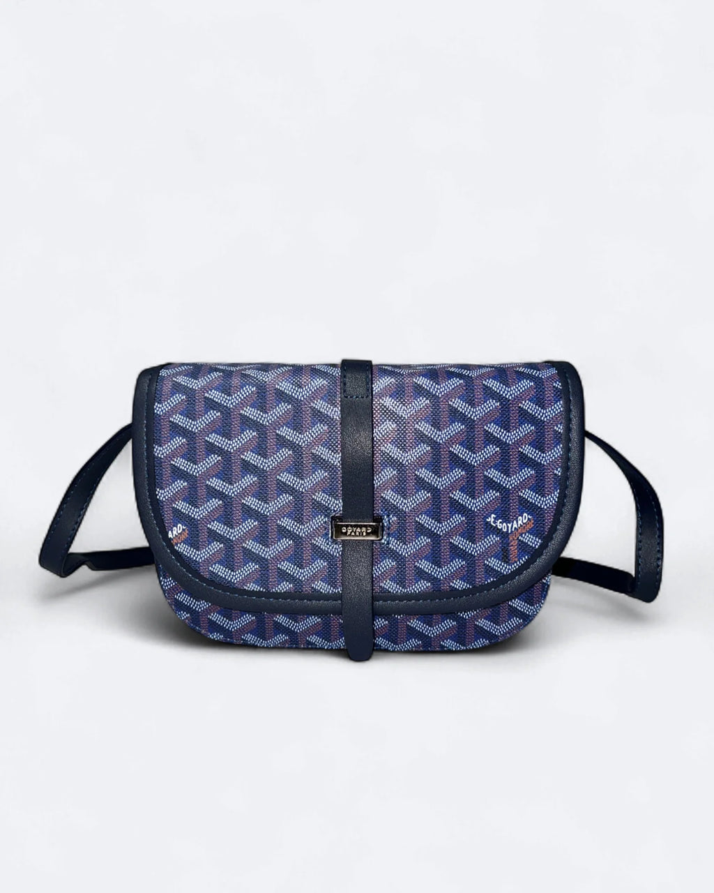 Goyard – kabelka Belvedere PM – tmavě modrá