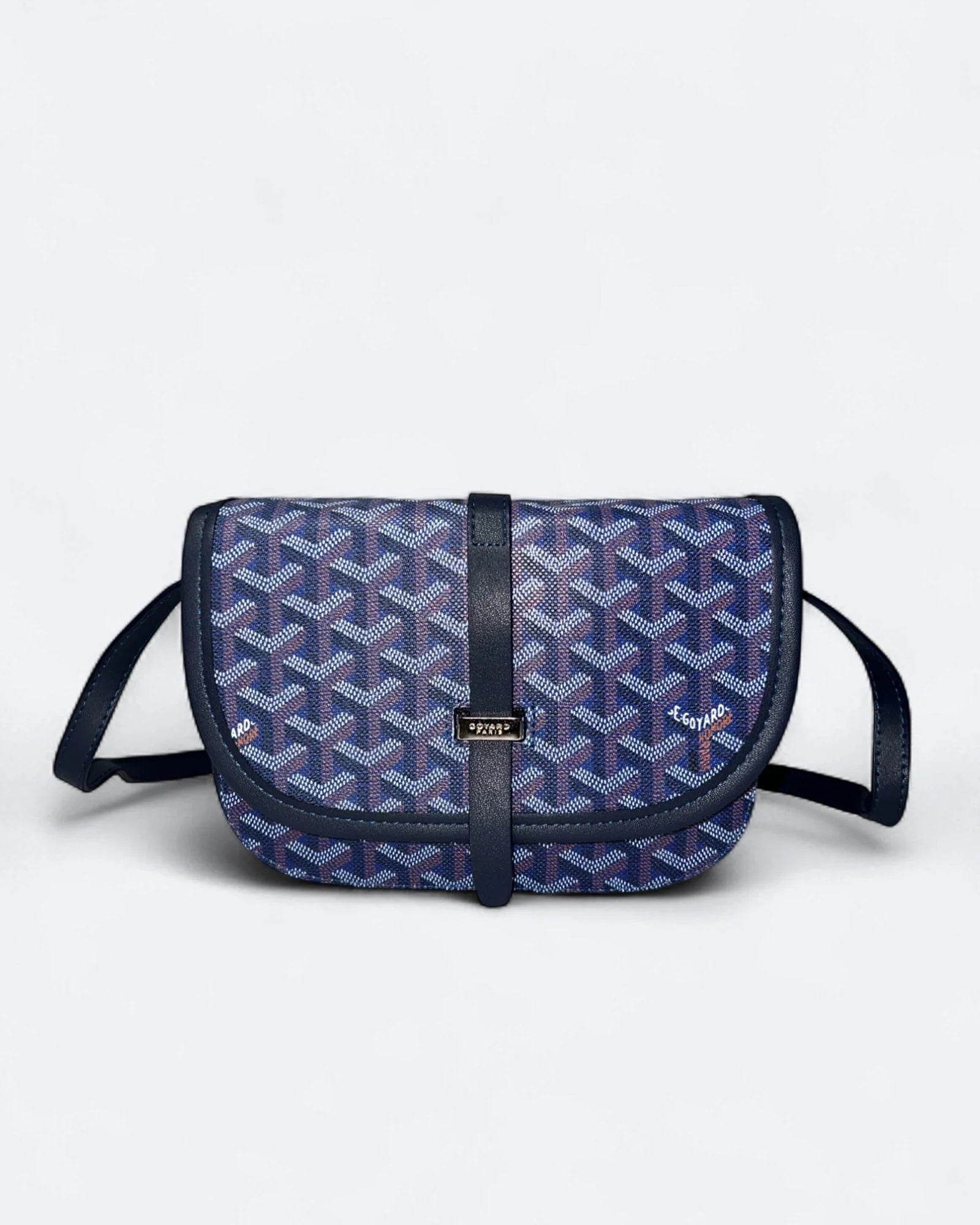Goyard – kabelka Belvedere PM – tmavě modrá