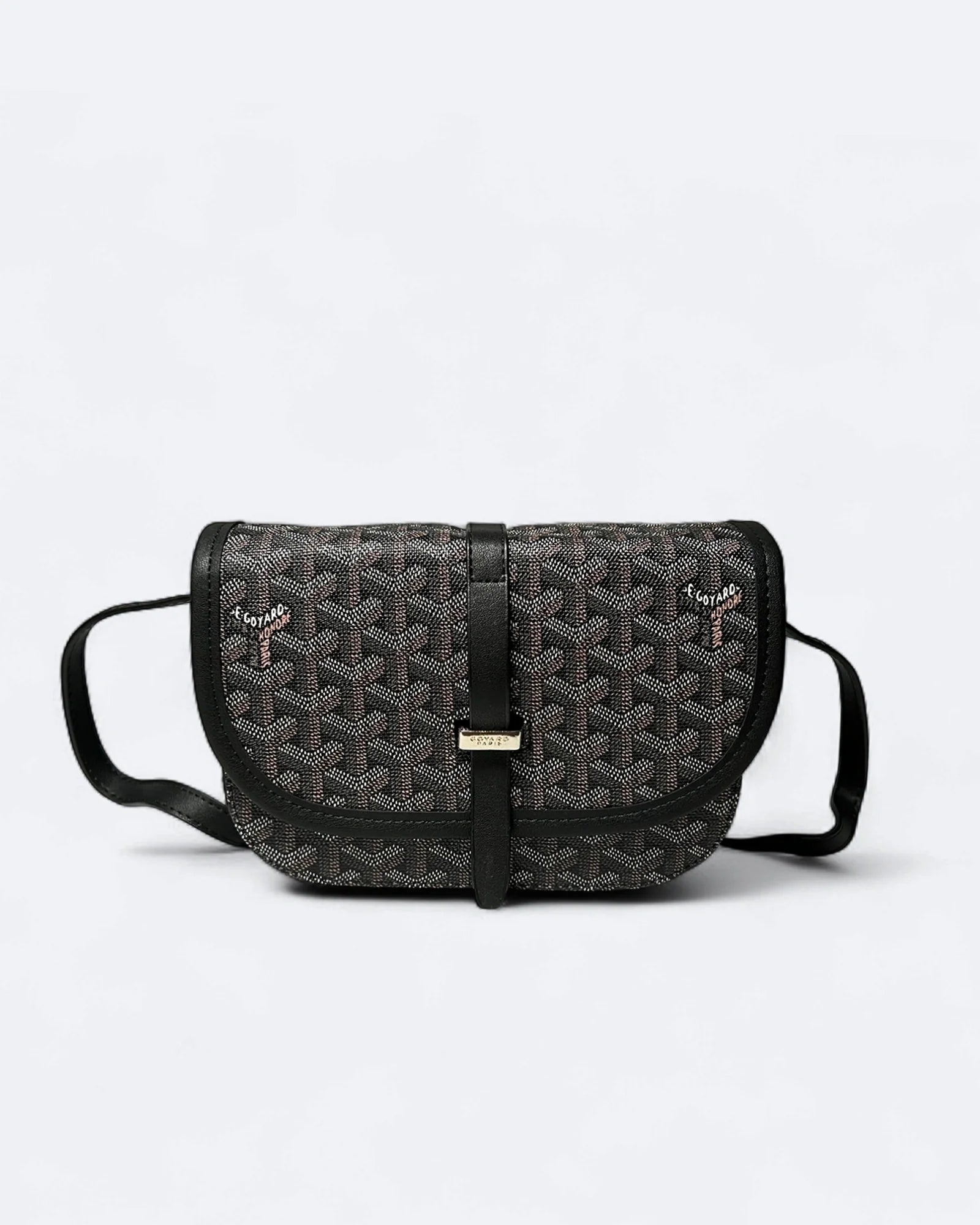 Goyard - kabelka Belvedere PM - tmavě hnědá
