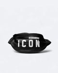 Dsquared2 – Kožená crossbody kabelka ICON – černá