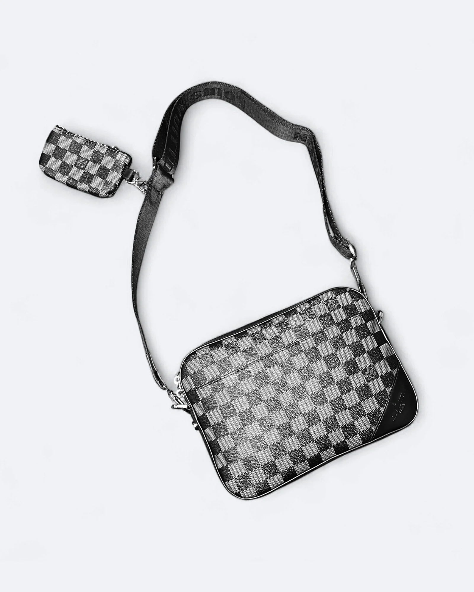 LVTN - Messenger taška Damier Pattern Duo - černá