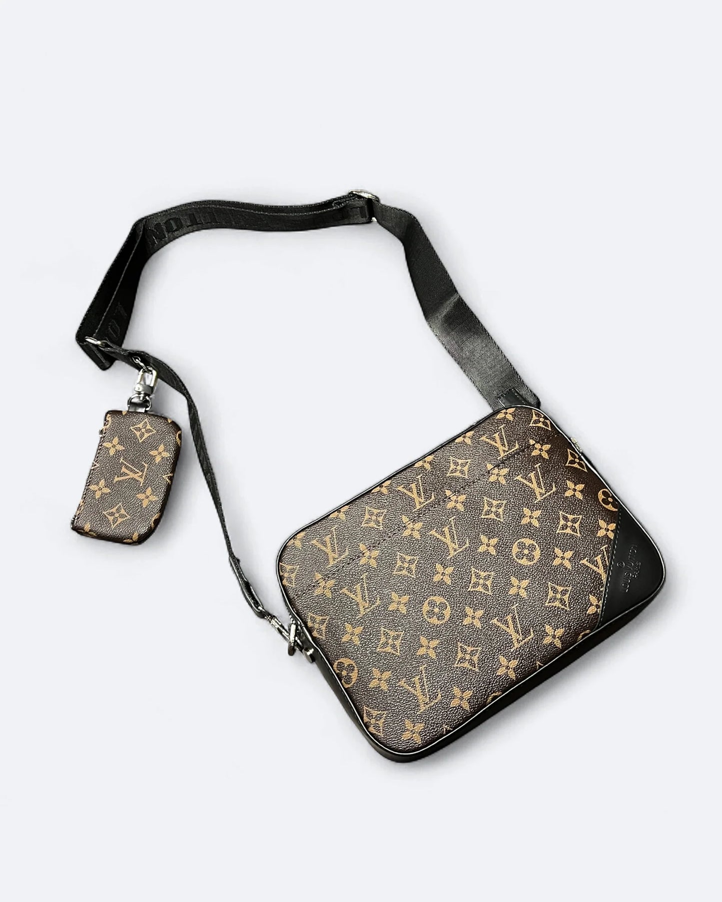 LVTN - Pattern Duo Messenger Bag - Brown