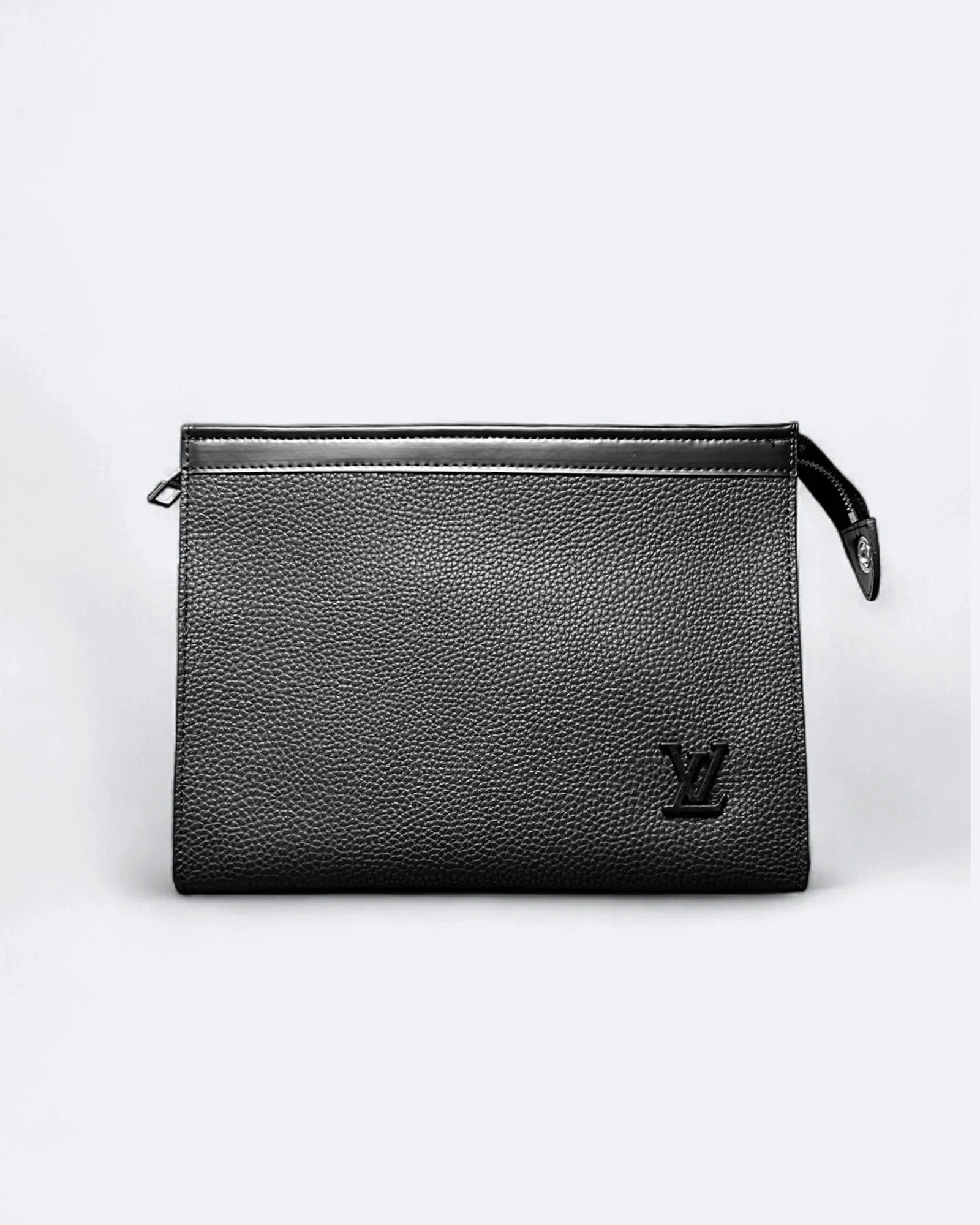 LVTN – Černé kožené psaníčko s monogramem – černé