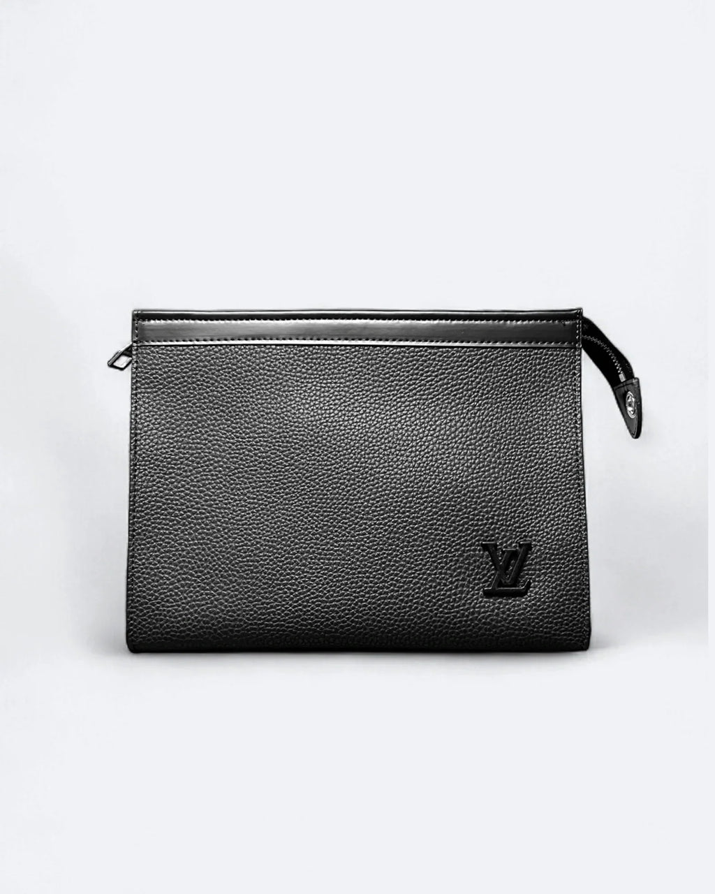 LVTN – Černé kožené psaníčko s monogramem – černé