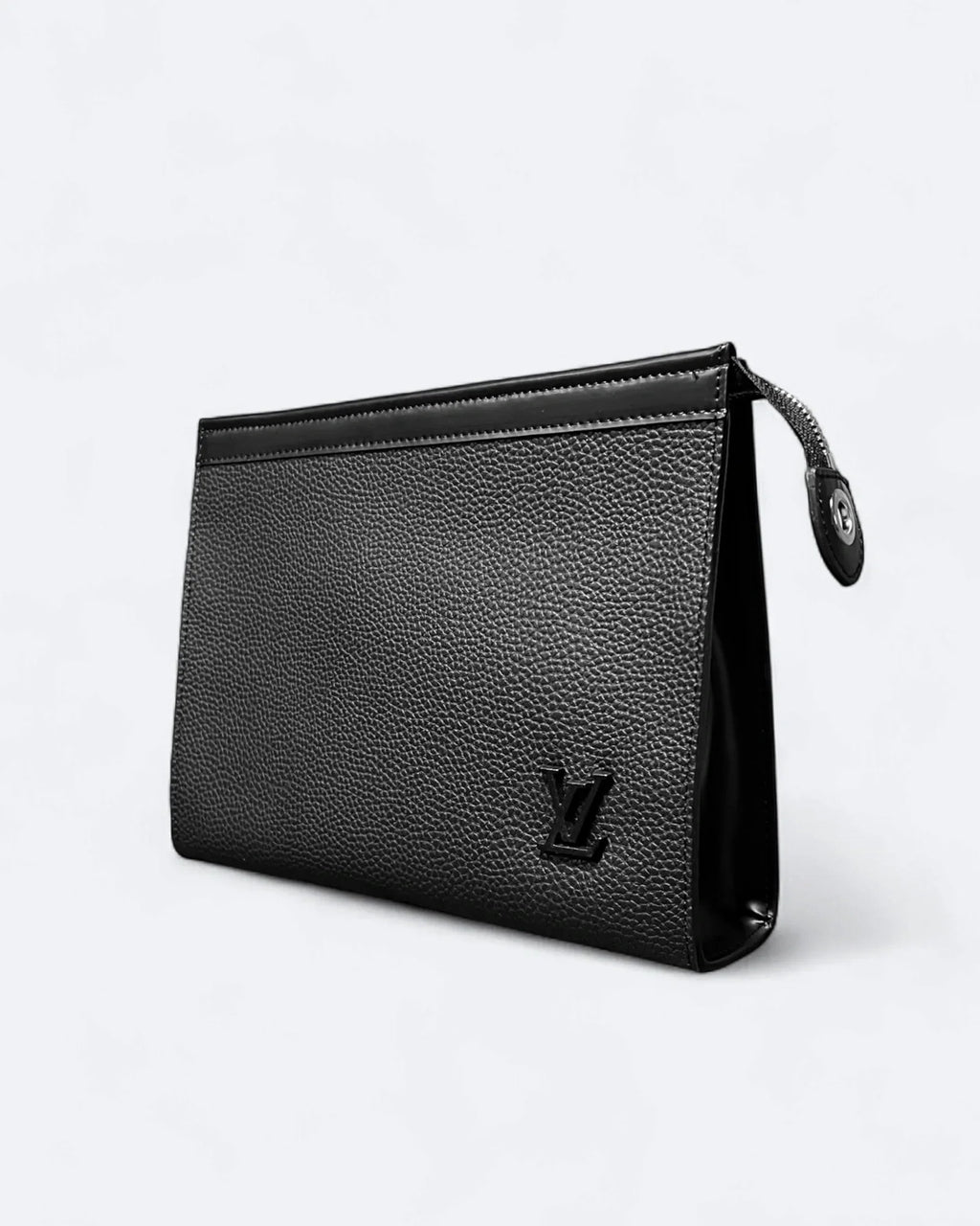 LVTN – Černé kožené psaníčko s monogramem – černé