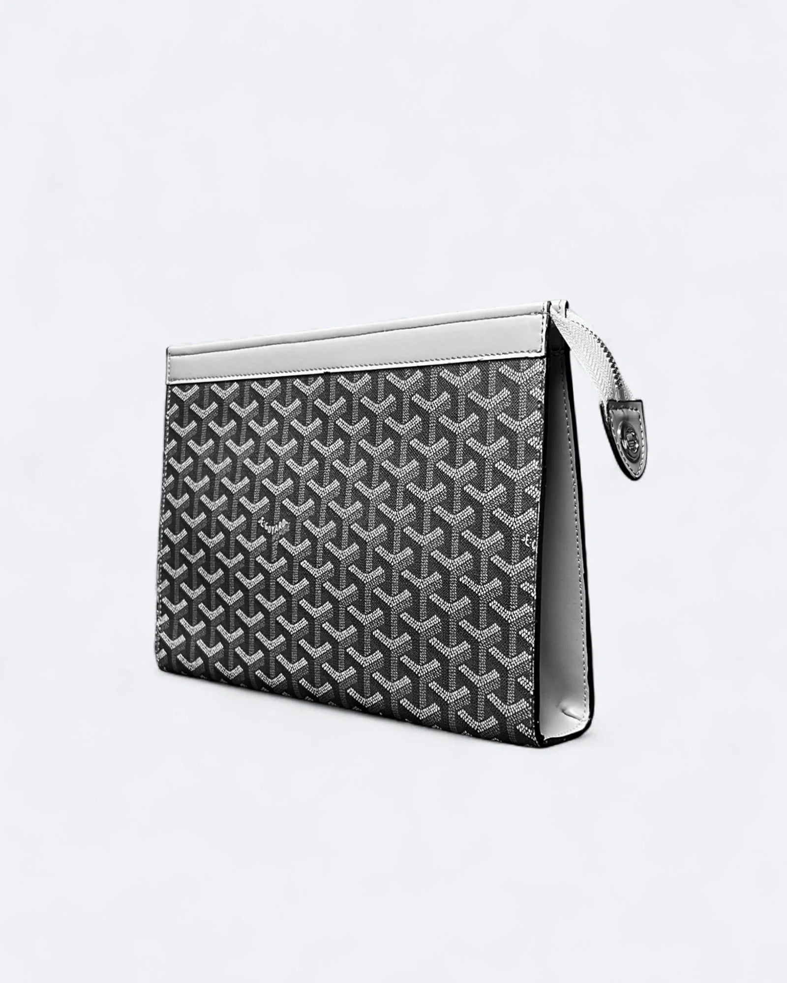 Goyard Pattern Clutch - Šedá
