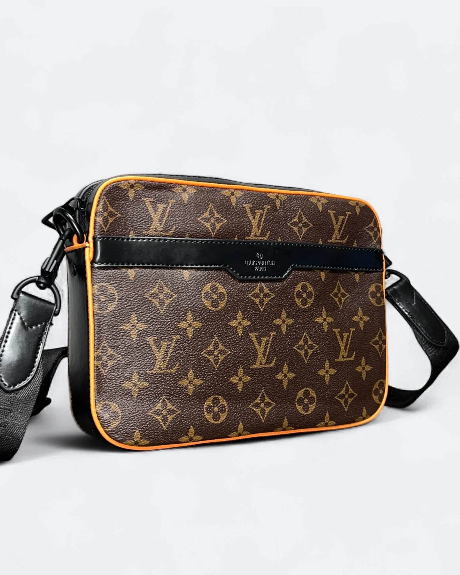 LVTN – Sada tří tašek s monogramem – hnědá/oranžová