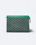 Goyard Pattern Clutch - Zelená