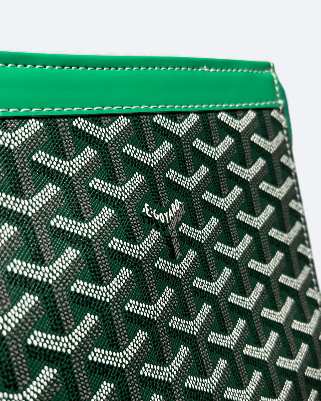 Goyard Pattern Clutch - Zelená