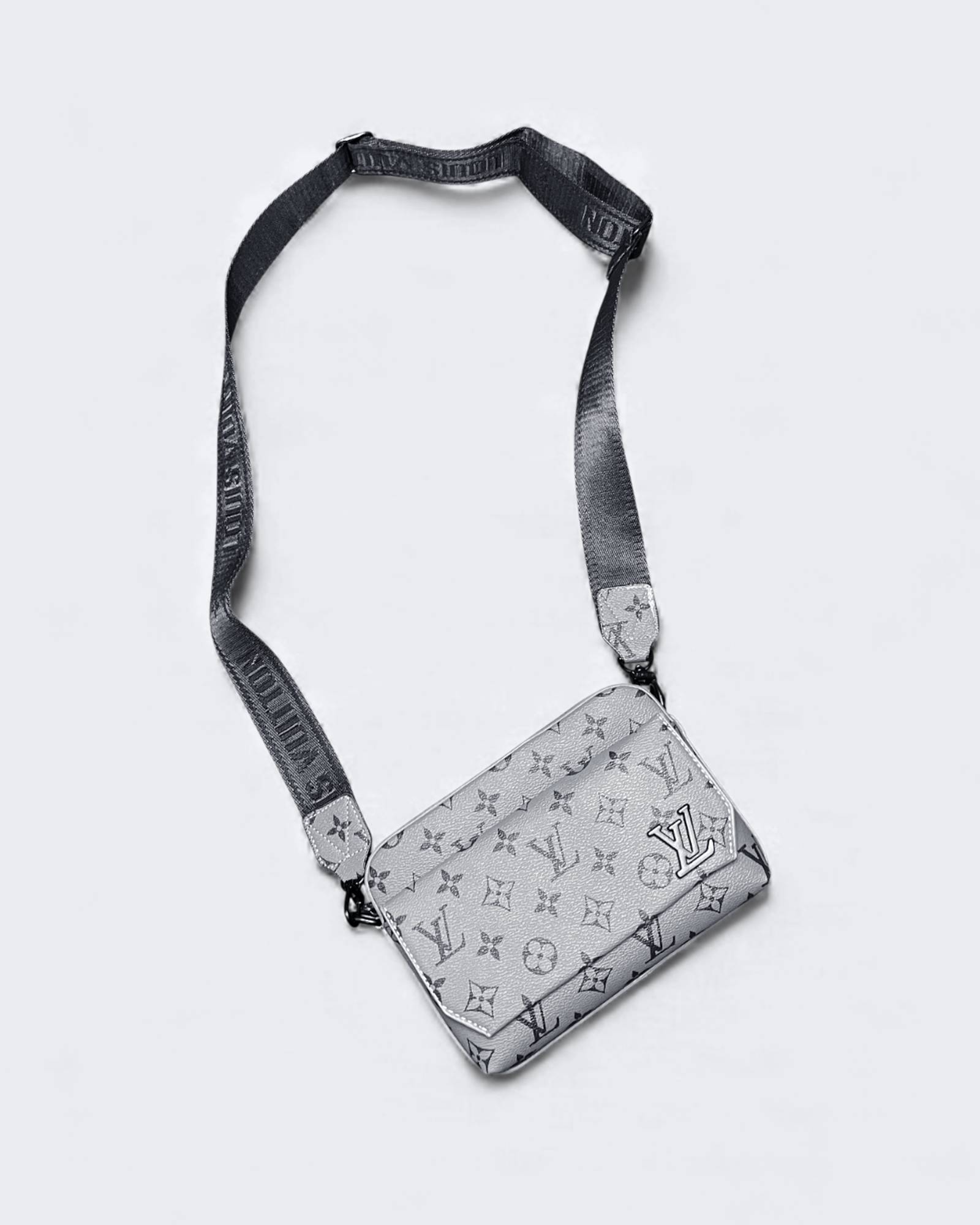 LVTN - Vzorovaná mini messenger taška - Šedá