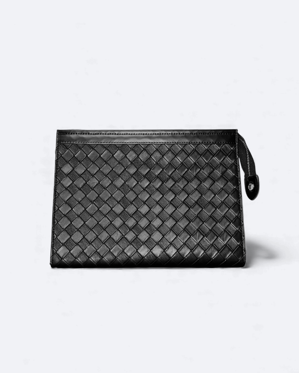 Bottega Veneta – Kožená proplétaná kabelka – černá