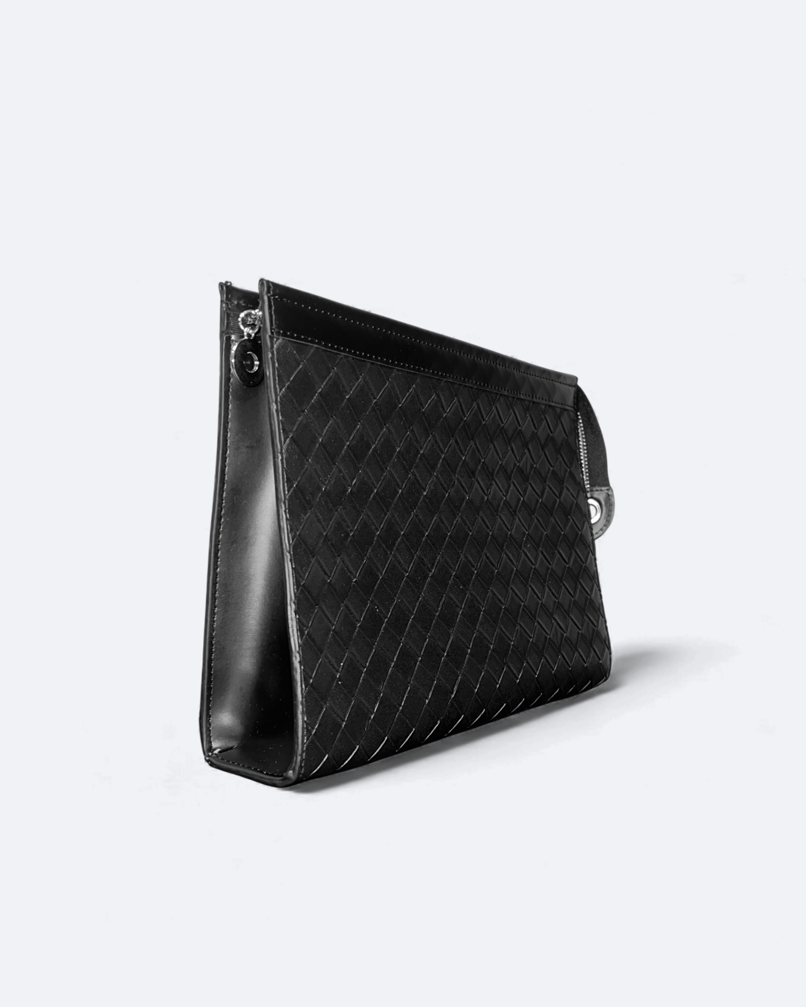 Bottega Veneta – Kožená proplétaná kabelka – černá