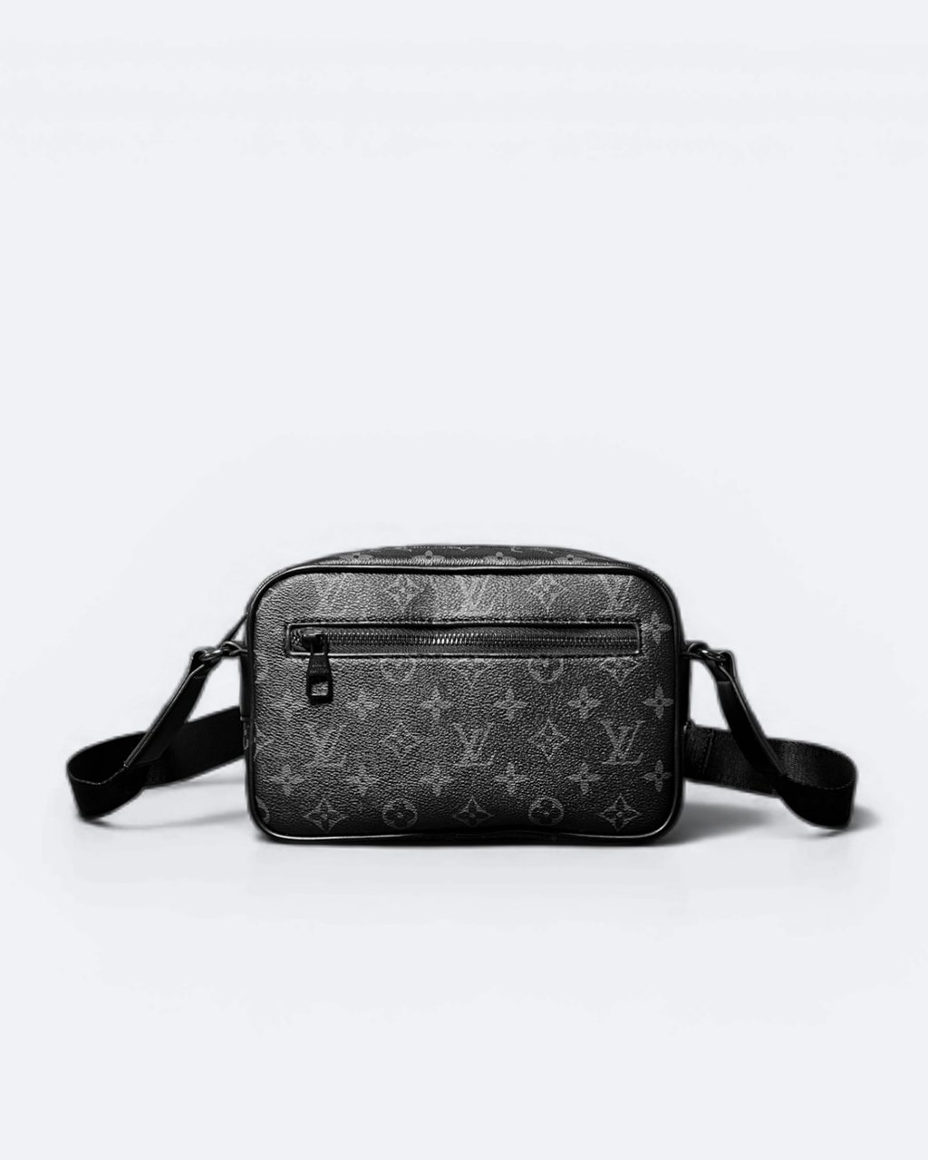 LVTN – Crossbody kabelka se vzorem zipu – černá