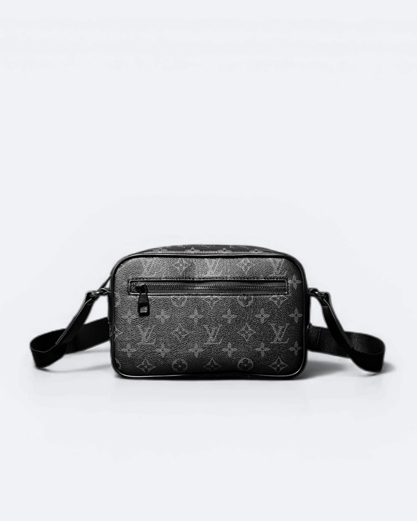 LVTN – Crossbody kabelka se vzorem zipu – černá