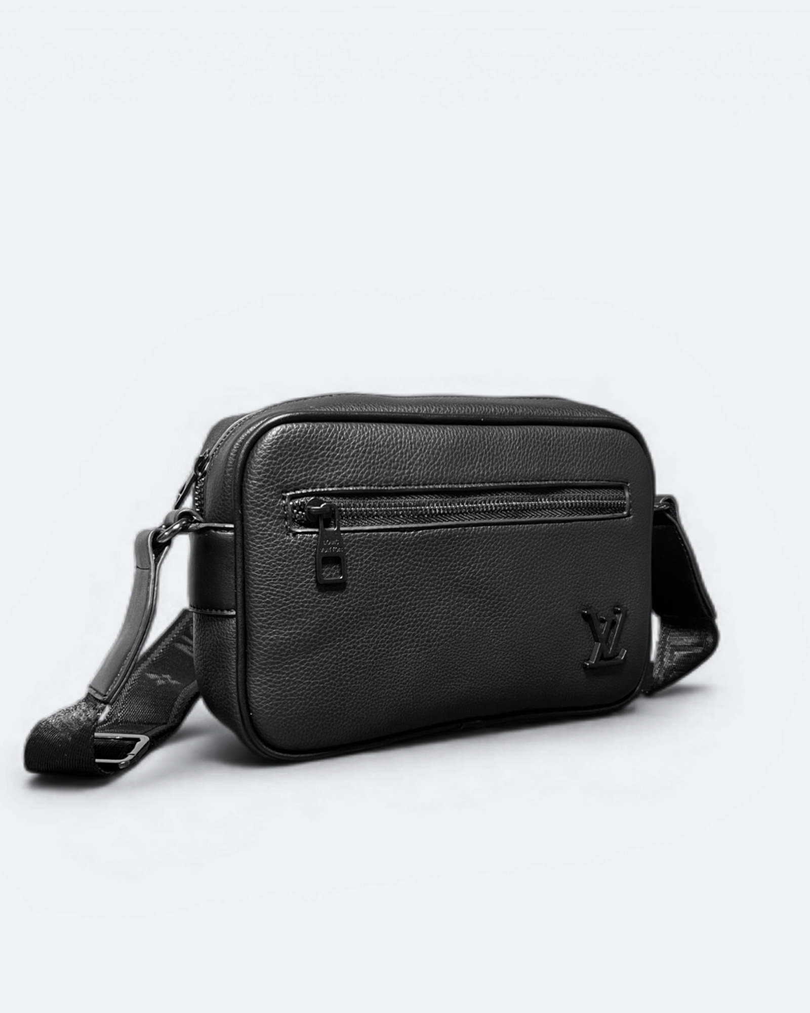 LVTN – Kožená crossbody kabelka na zip – černá