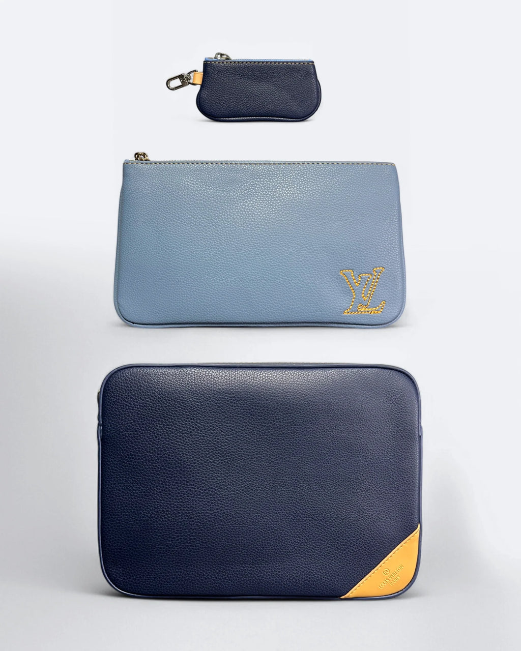 Louis Vuitton – Kožené trojité tašky – Modré