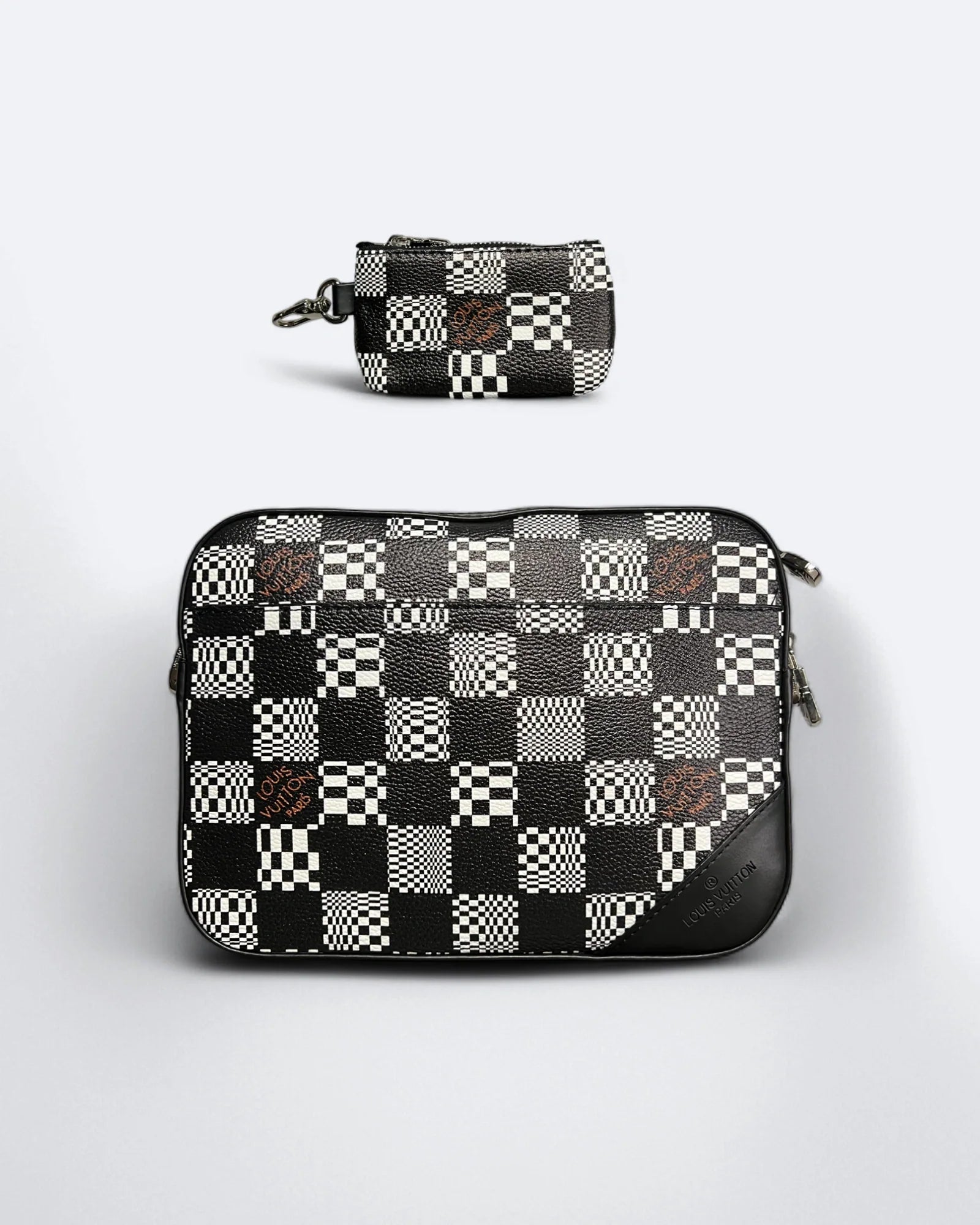 Louis Vuitton – tašky Distorted Damier Duo – černo-bílé
