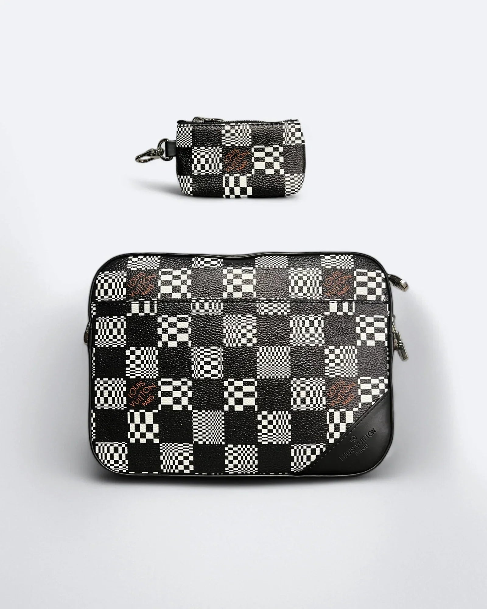 Louis Vuitton – tašky Distorted Damier Duo – černo-bílé