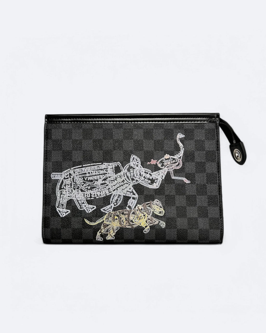 Louis Vuitton - Psí známky - psí pas - psí známky Damier Clutch - černá