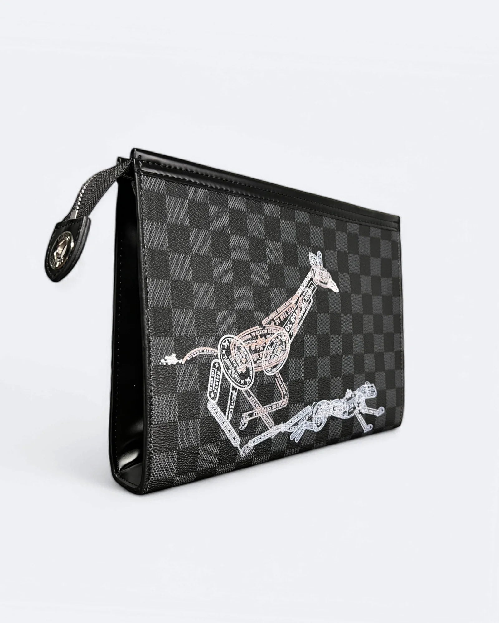 Louis Vuitton - Psí známky - psí pas - psí známky Damier Clutch - černá