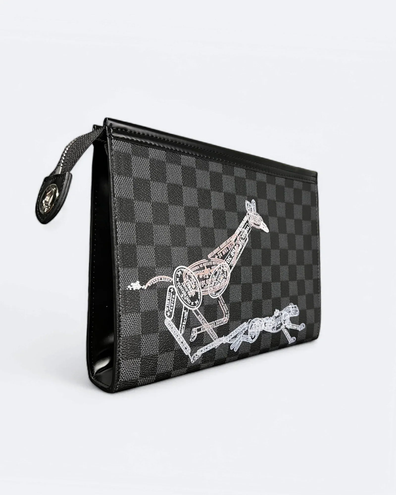 Louis Vuitton - Psí známky - psí pas - psí známky Damier Clutch - černá