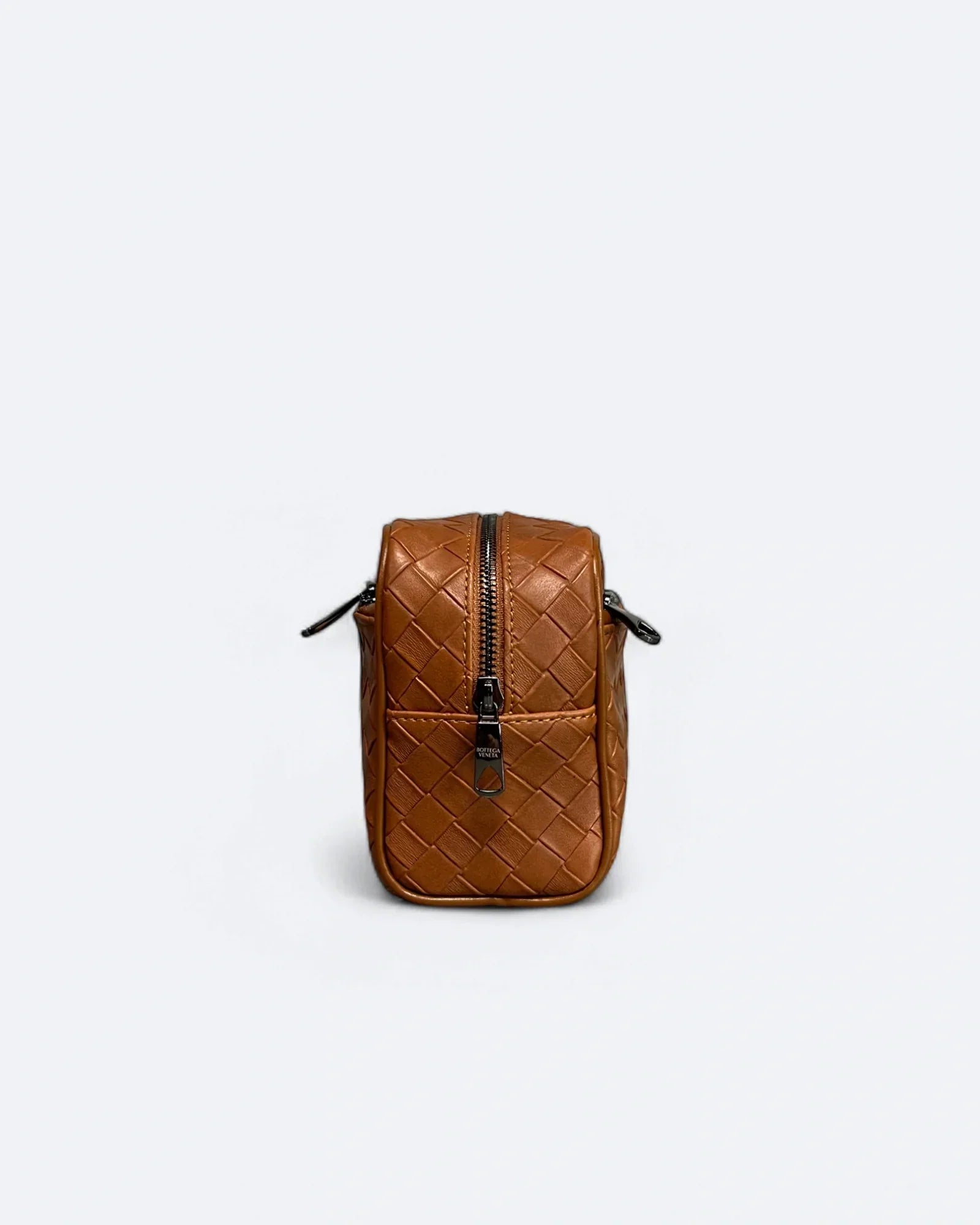 Bottega Veneta - Leather Weave Handbag - Brown