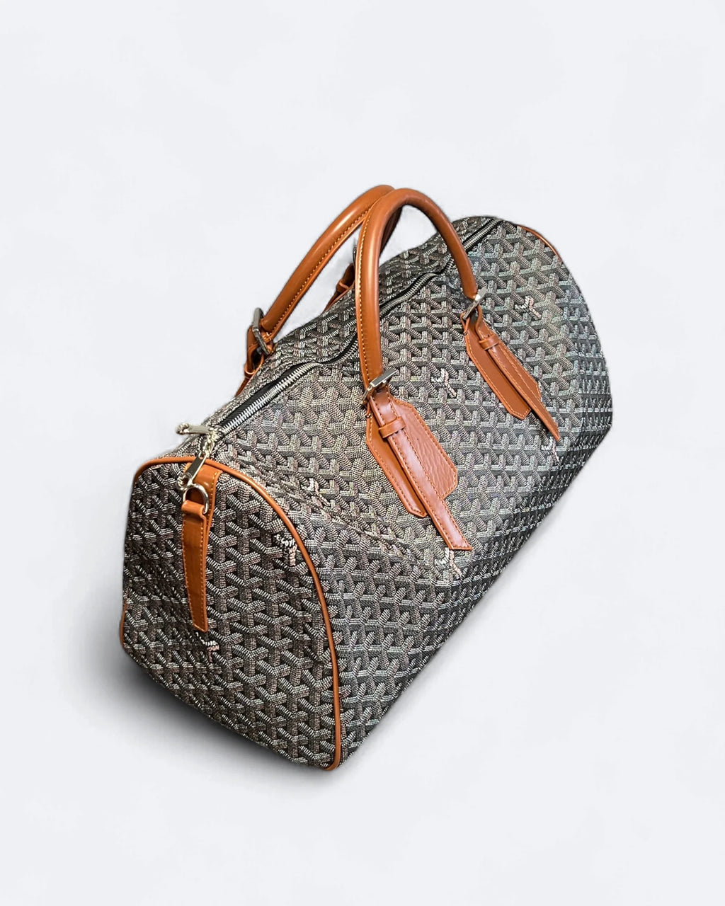 Goyard - Vzorovaná cestovní taška - Hnědá/Kůže