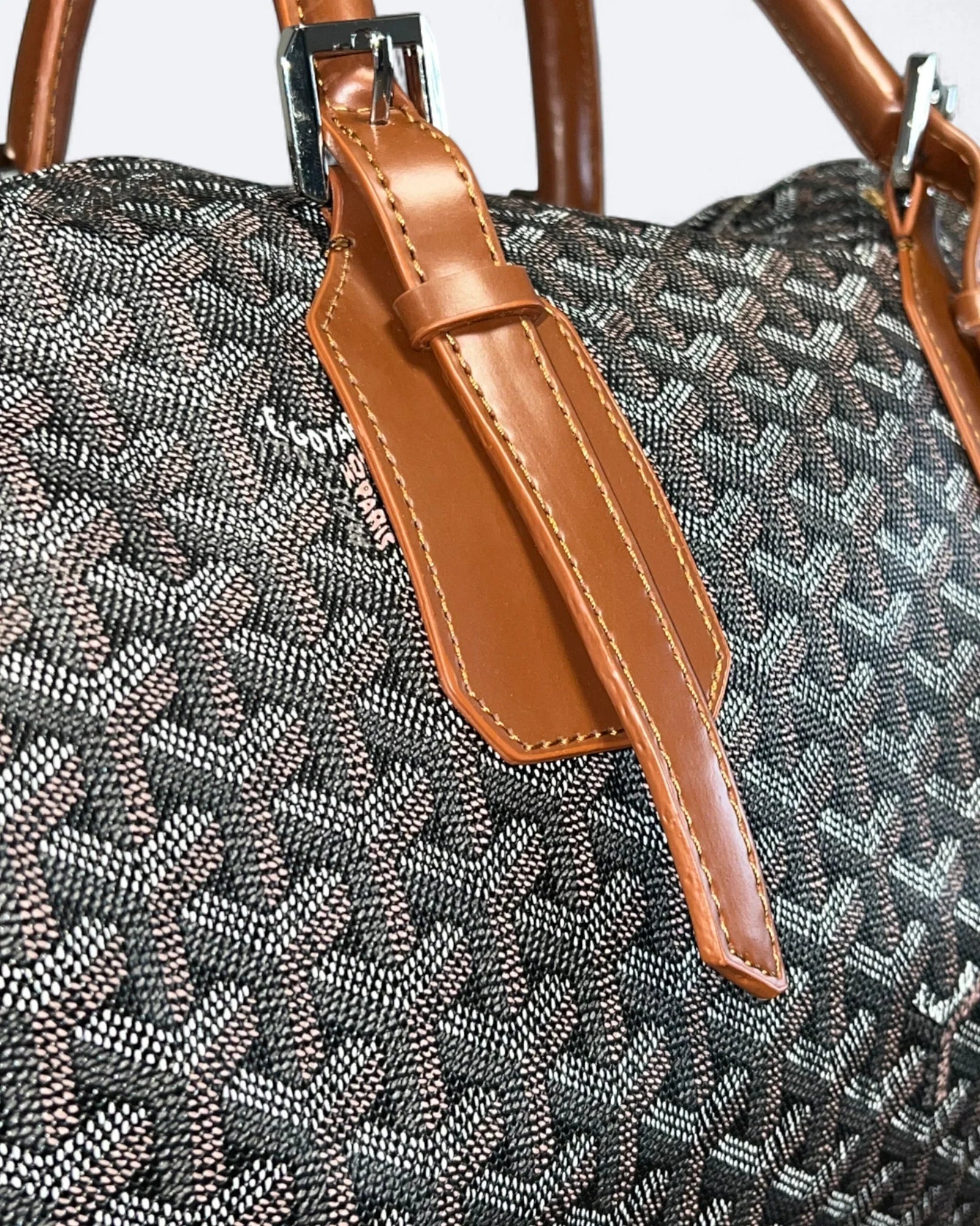 Goyard - Vzorovaná cestovní taška - Hnědá/Kůže