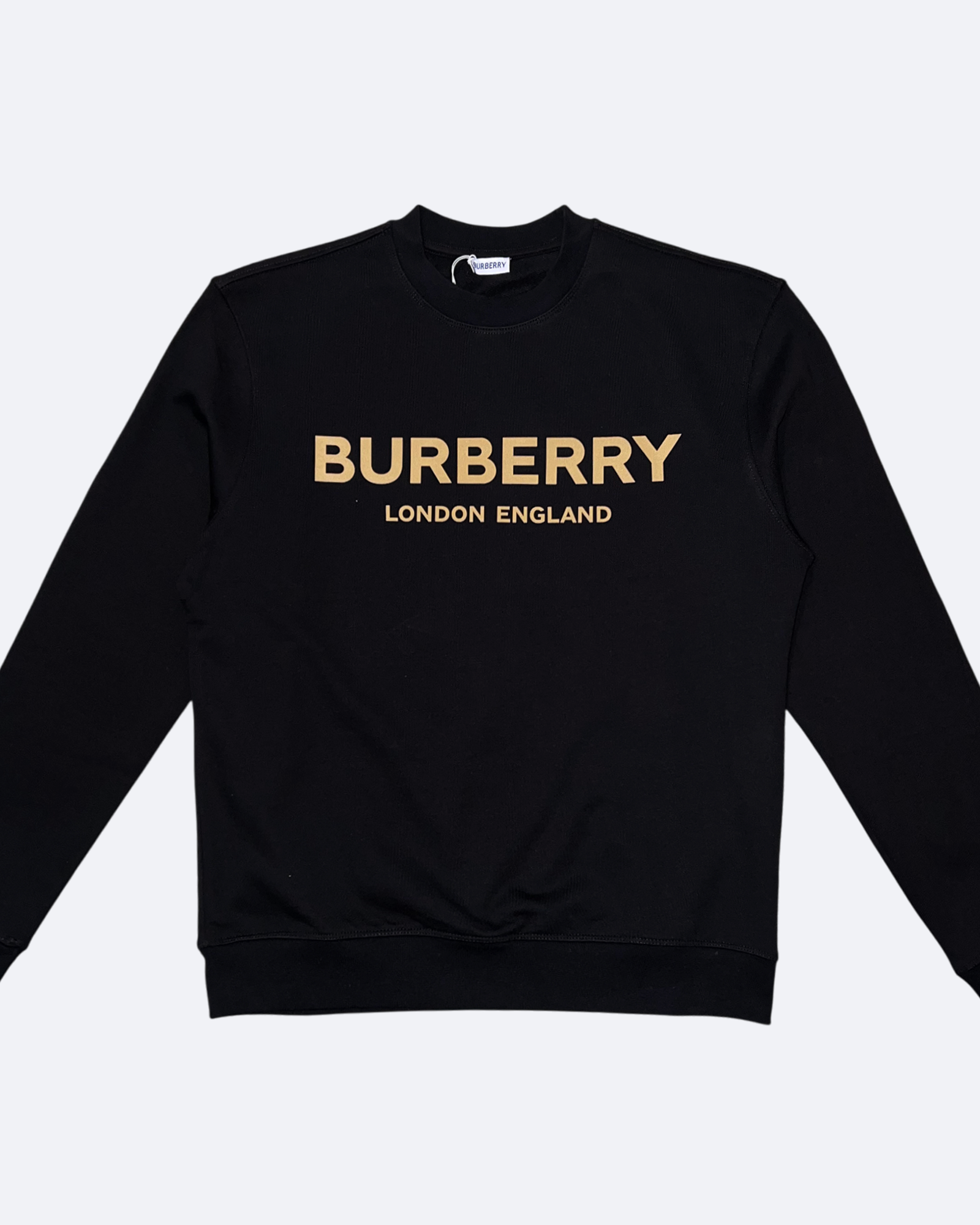 Burberry – klasická béžová mikina s logem – černá
