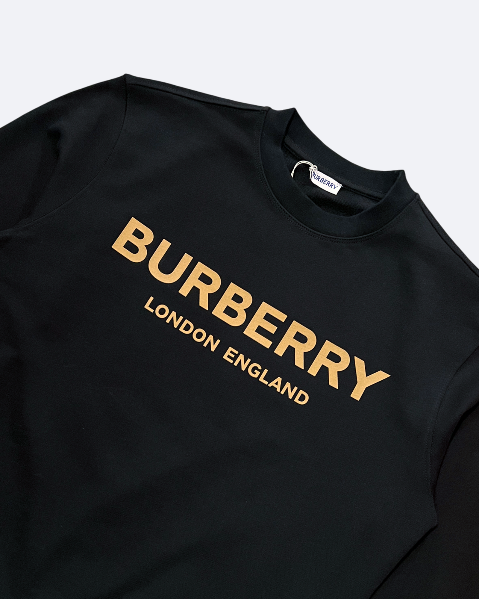 Burberry – klasická béžová mikina s logem – černá
