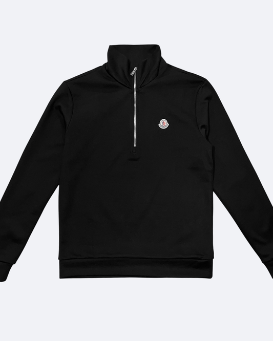 Moncler - Logo Half-Zip Sweatshirt - Black