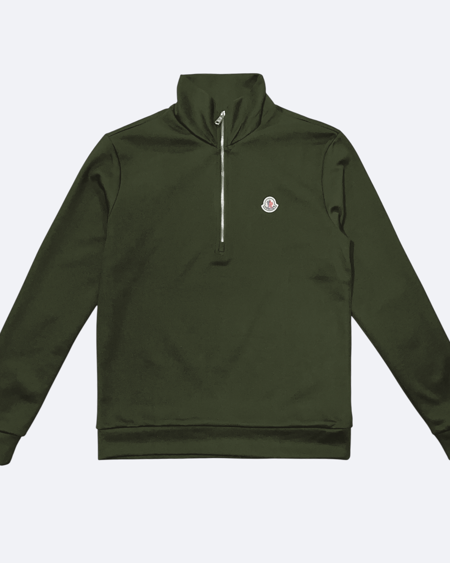 Moncler - Logo Half-Zip Sweatshirt - Olive Green