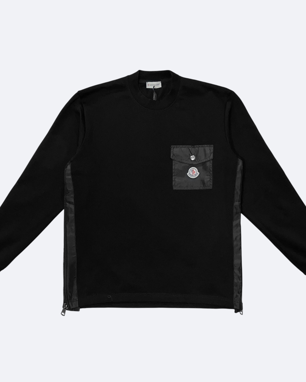 Moncler - Mikina s bočním zipem - černá
