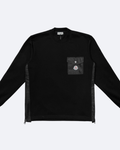 Moncler - Mikina s bočním zipem - černá