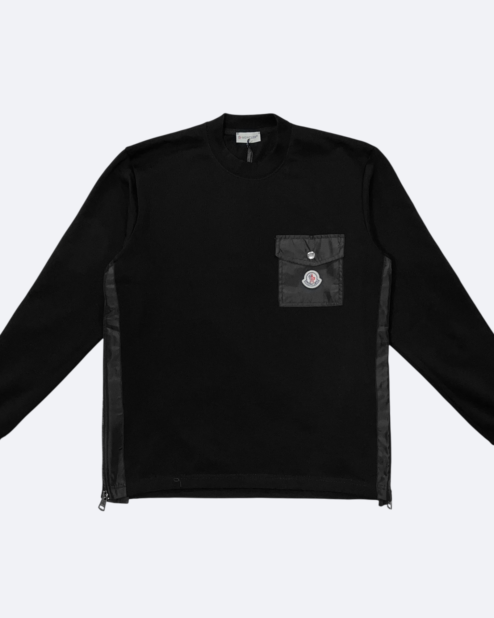 Moncler - Mikina s bočním zipem - černá