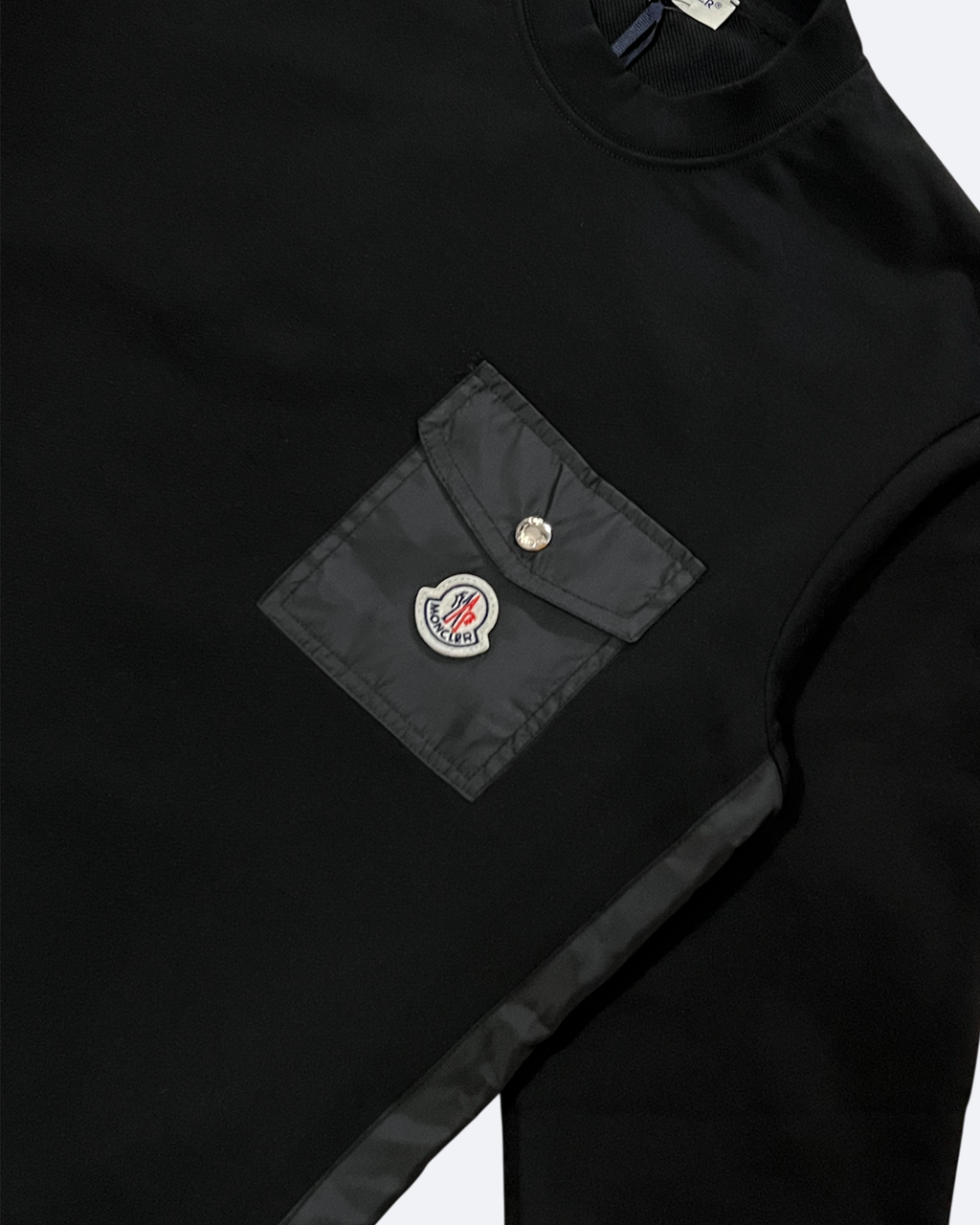 Moncler - Mikina s bočním zipem - černá
